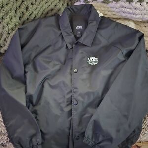 Vans Classic Black Windbreaker Sz Youth LG